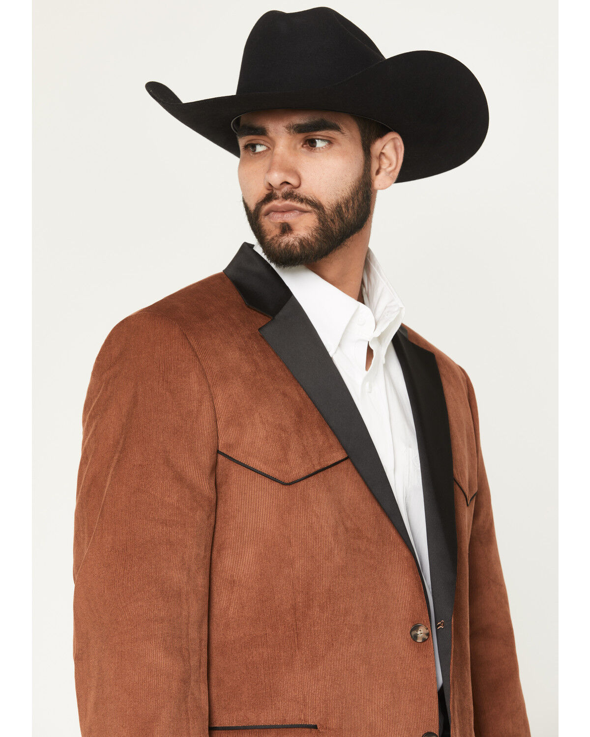 Image #2 - Cody James Black 1978™ Men's Solid Corduroy Button-Down Sportcoat, Brown, hi-res