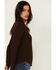 Image #2 - Cleo + Wolf Women's Long Sleeve Henley Top, Chocolate, hi-res