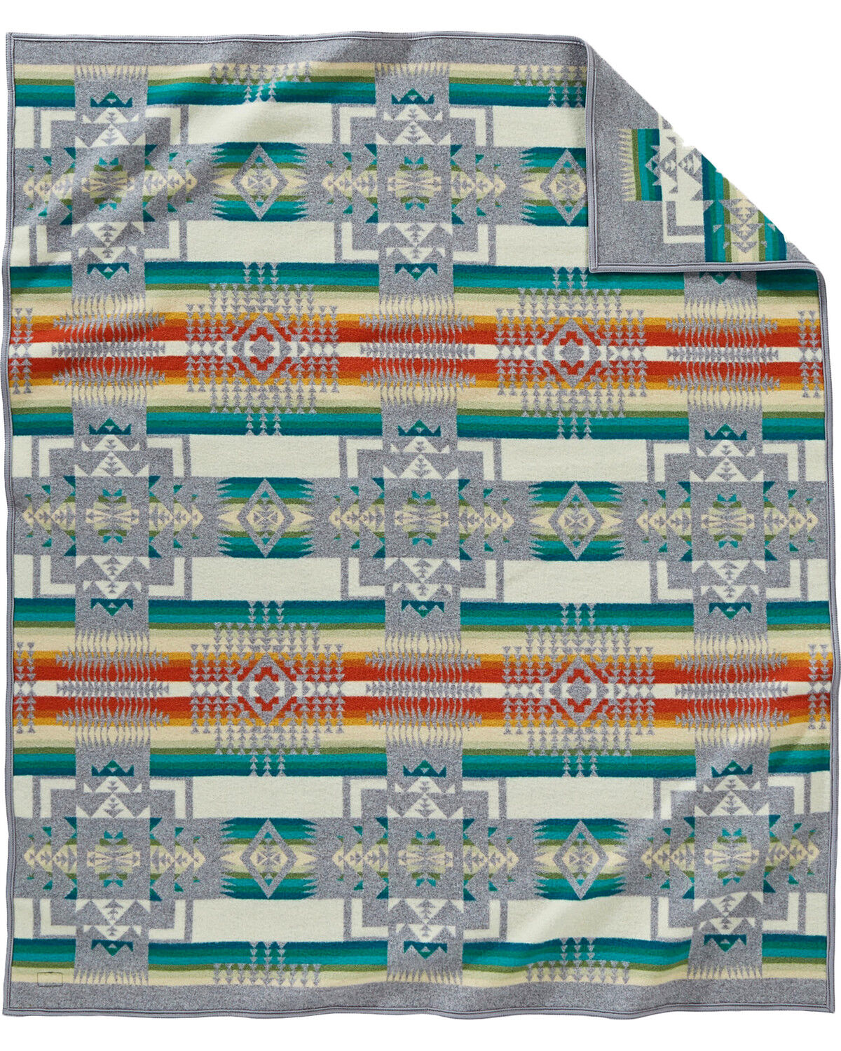 Image #2 - Pendleton Chief Joseph Blanket, Grey, hi-res