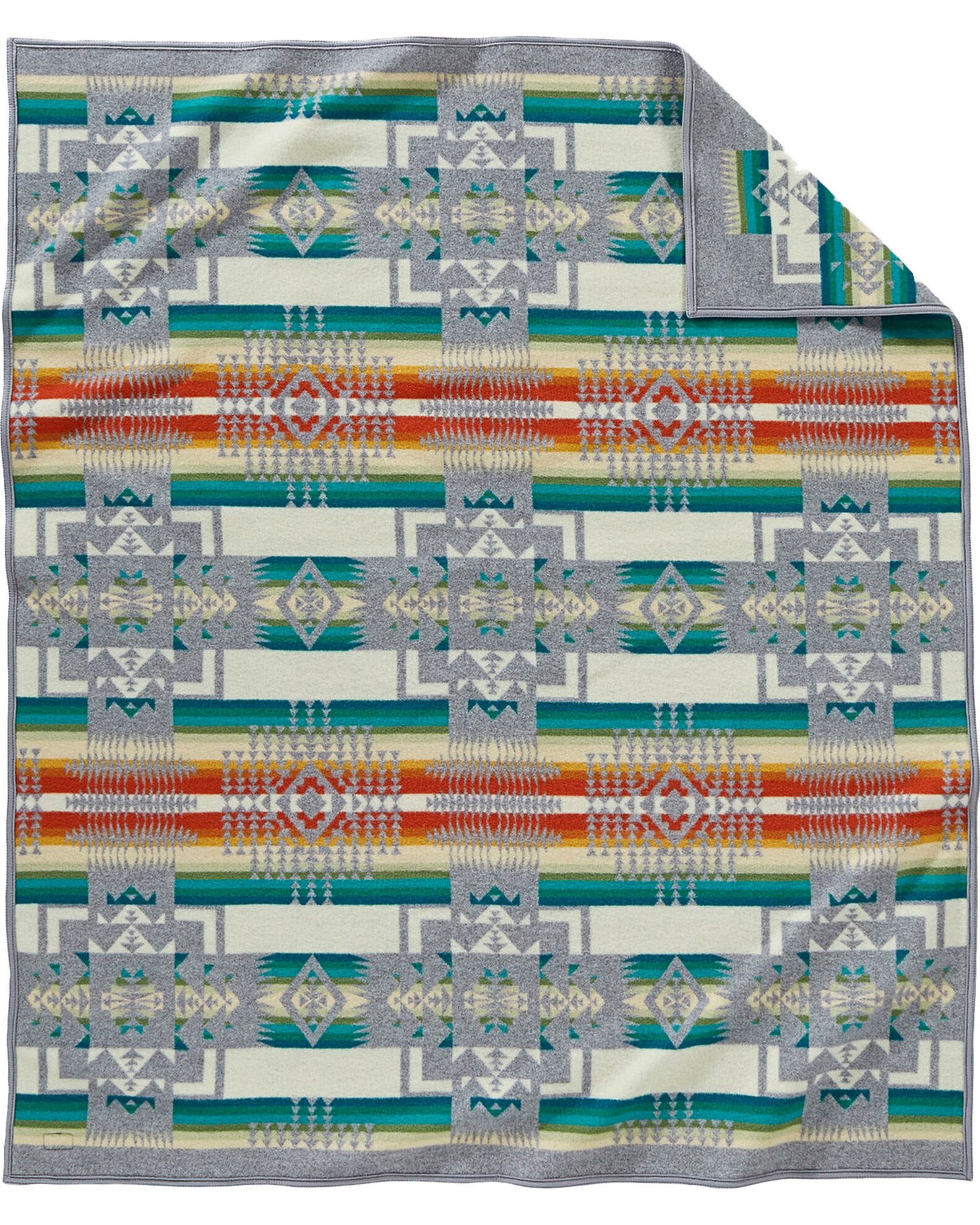 Image #2 - Pendleton Chief Joseph Blanket, Grey, hi-res