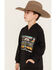 Rock & Roll Denim Boys' Rodeo Time Dale Brisby Hooded Sweatshirt , Black, hi-res