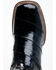 Dan Post Men's Sky Blue & Black Eel Exotic Western Boots - Broad Square Toe , Black, hi-res