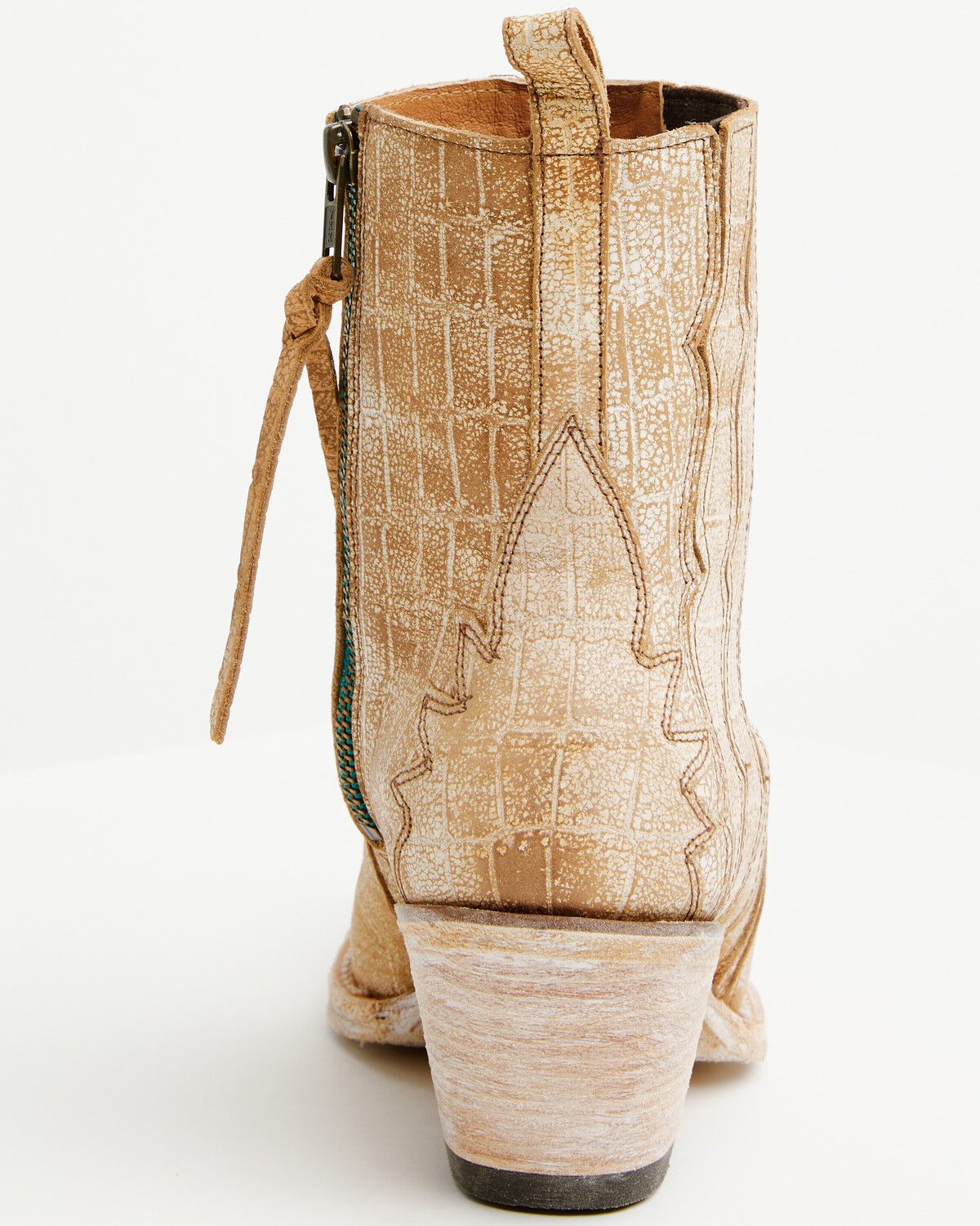 Image #5 - Ariat Women's Jade Crocodile Print Western Booties - Snip Toe, Tan, hi-res