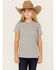 Image #1 - Ariat Girls' Cactus Short Sleeve Graphic Tee, Grey, hi-res
