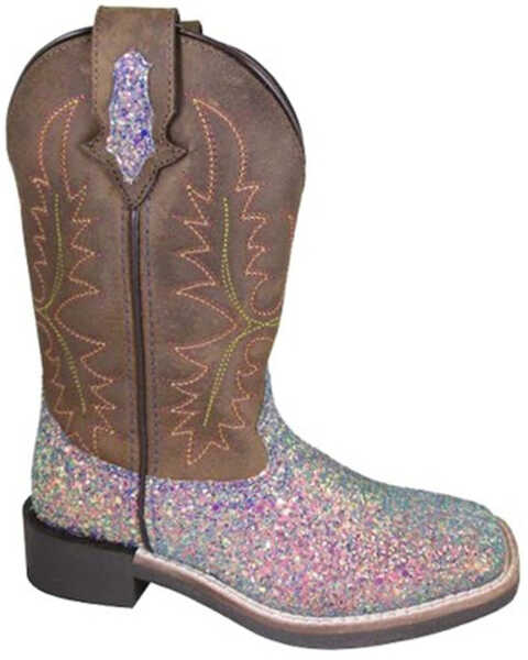 Smoky Mountain Little Girls' Ariel Western Boots - Broad Square Toe, Pink, hi-res