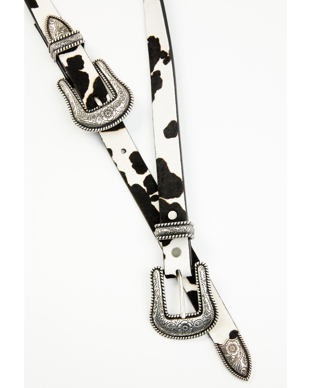 Image #4 - Idyllwind Women's Double Down Western Double Buckle Belt, Black, hi-res