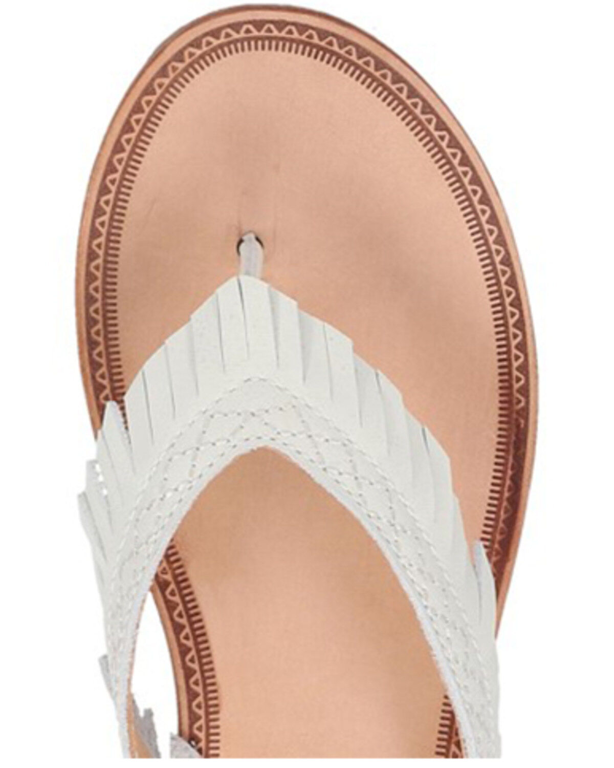 Image #6 - Frye Women's Ava Fringe Sandals, White, hi-res