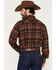 Image #4 - Wrangler Retro Men's Plaid Print Long Sleeve Snap Flannel Shirt, Brown, hi-res