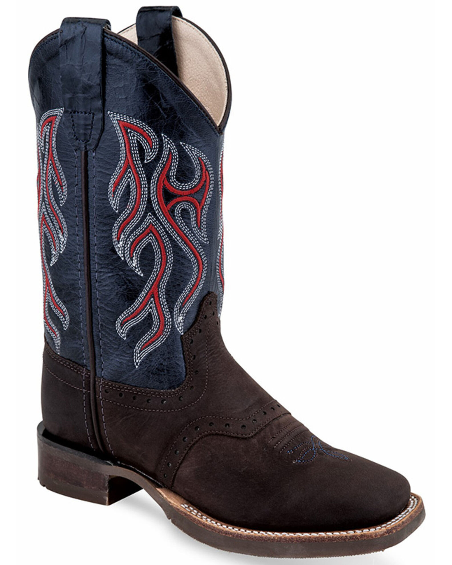 Old West Boys Embroidered Western Boots Square Toe Boot Barn