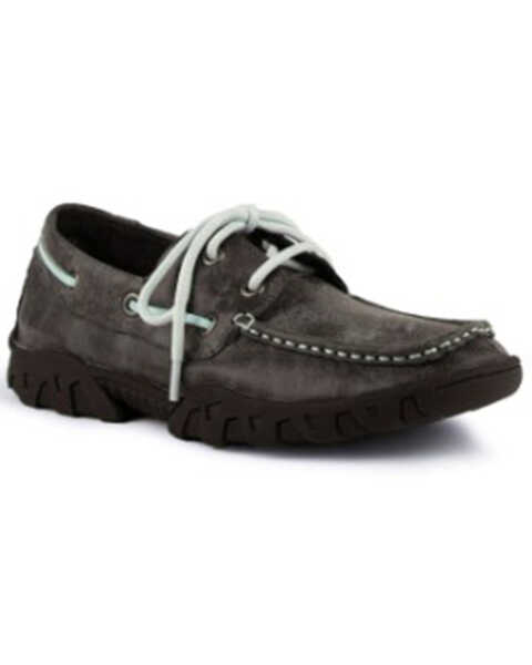 Image #1 - Ferrini Women's Loafer Shoes - Moc Toe, Black, hi-res