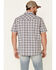 Image #4 - Moonshine Spirit Men's Fence Post Plaid Short Sleeve Snap Western Shirt, White, hi-res