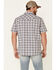 Image #4 - Moonshine Spirit Men's Fence Post Plaid Short Sleeve Snap Western Shirt , White, hi-res