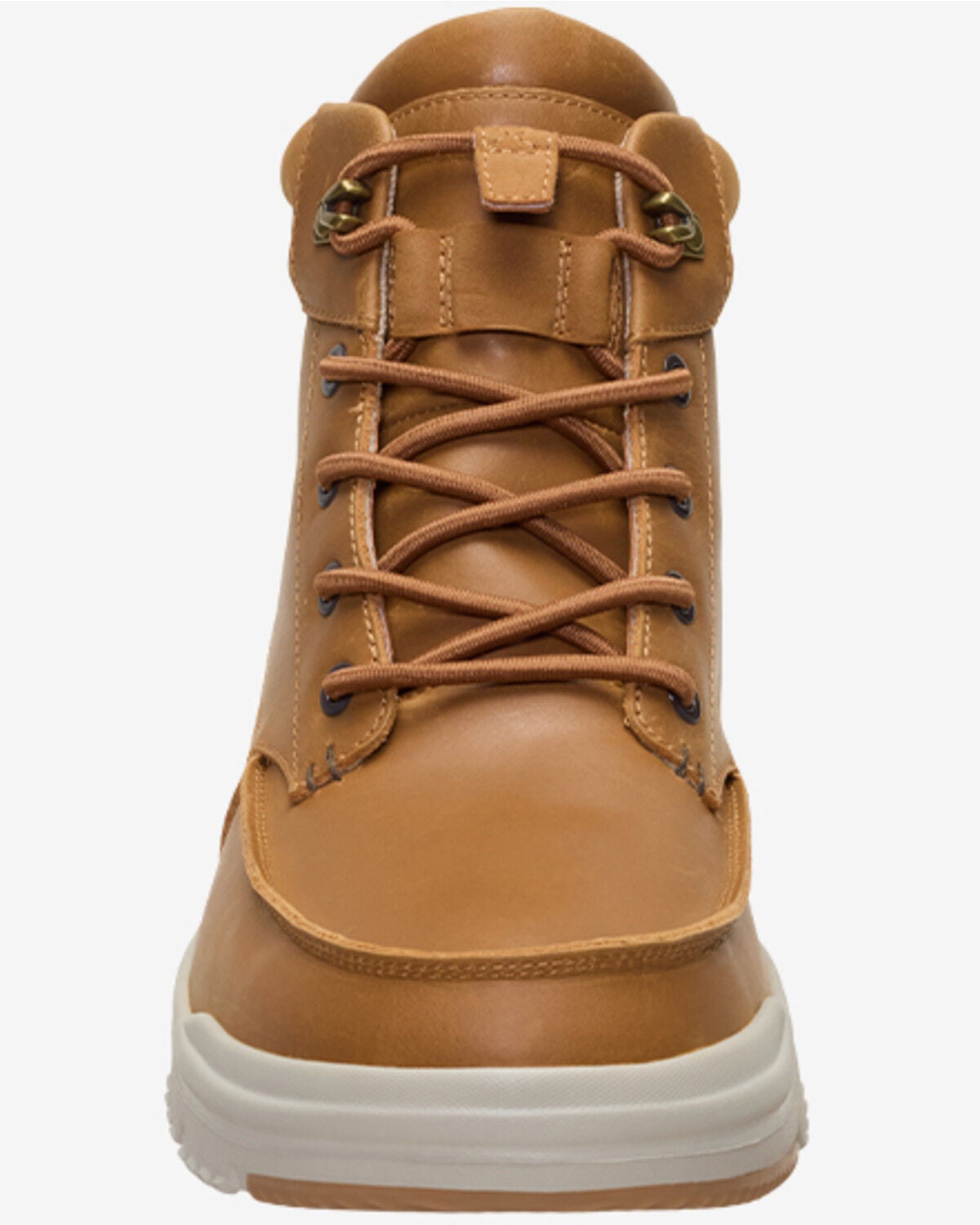 Image #4 - HEYDUDE Men's Bradley II Leather Casual Boots - Moc Toe, Cognac, hi-res