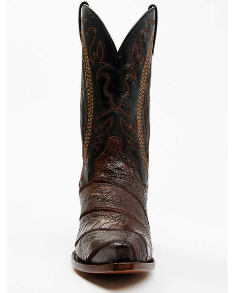 Dan Post Men's Exotic Ostrich Leg Western Boots - Snip Toe , Brown, hi-res