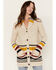 Pendleton Women's Striped Knit Cardigan Sweater, Ivory, hi-res