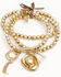 Image #3 - Lainey Wilson Women's Cowboy Hat Charm Stretch Bracelet Set - 3 Piece, Gold, hi-res