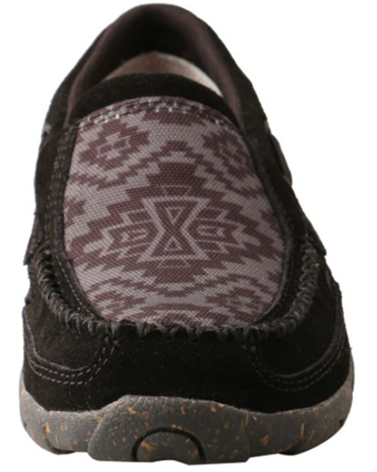 Image #4 - Twisted X Women's Southwestern Vamp Slip-On Driving Moc, Black, hi-res