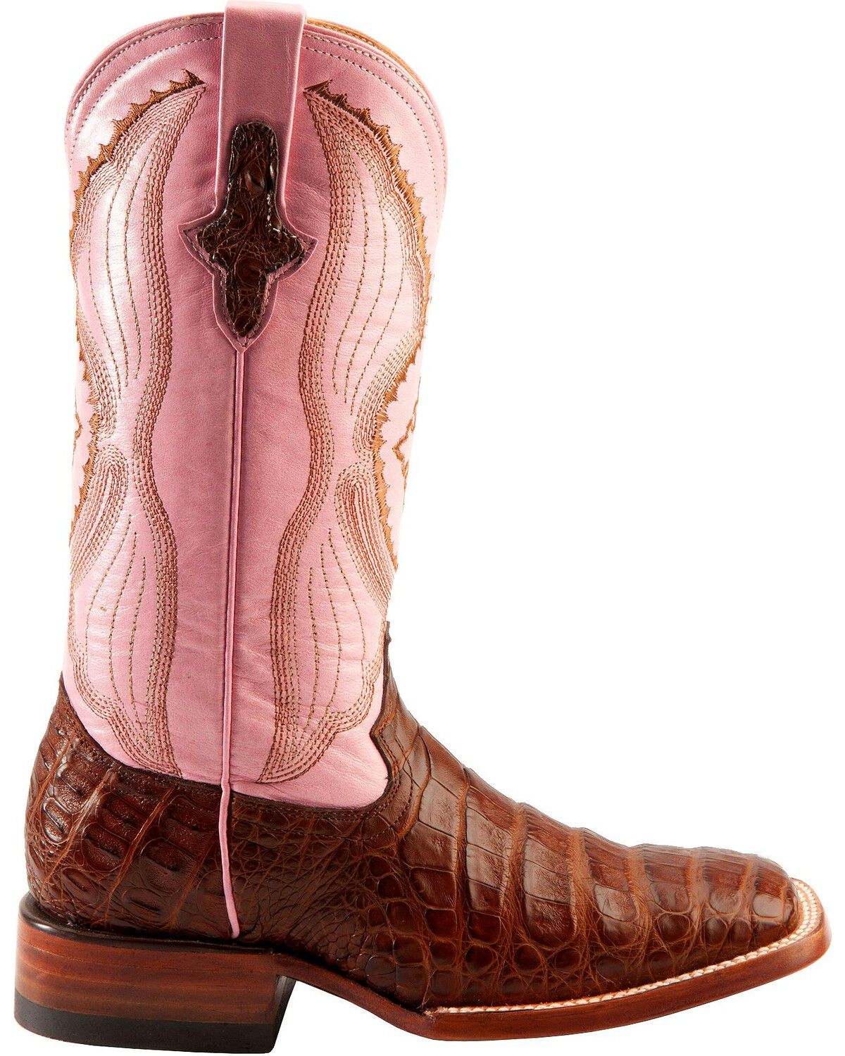 pink leather cowgirl boots