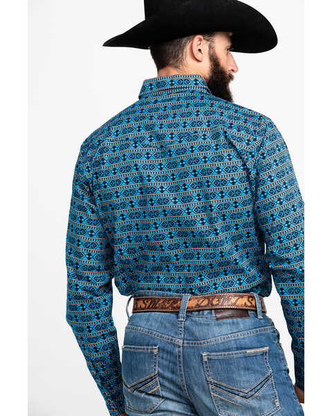 Image #2 - Roper Men's West Made Hex Southwestern Print Long Sleeve Western Shirt , , hi-res