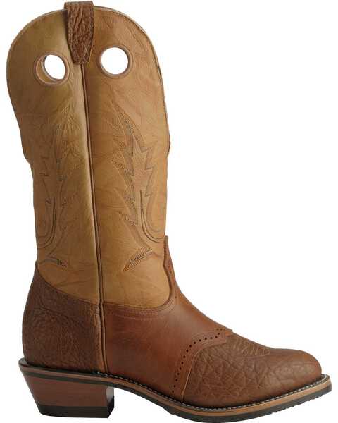 Image #2 - Boulet Men's Buckaroo Saddle Western Boots - Round Toe, Bay Apache, hi-res