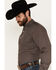 Cinch Men's Geo Print Long Sleeve Button-Down Western Shirt, Brown, hi-res