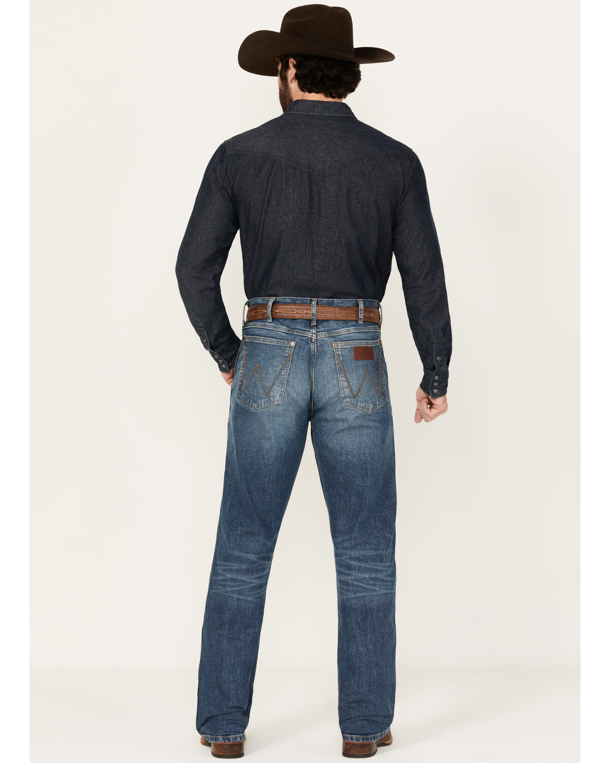Product Name:  Wrangler Retro Men's 77MWZ Whitley Medium Wash Slim Bootcut Stretch Denim Jeans