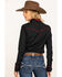 Image #2 - Roper Women's Black Red Rose Embroidered Rodeo Shirt , , hi-res