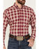 Image #3 - Ariat Men's Seamus Plaid Southwestern Print Long Sleeve Button-Down Western Shirt, Magenta, hi-res