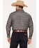 Image #4 - Ely Walker Men's Chambray Long Sleeve Pearl Snap Western Shirt, Black, hi-res