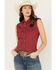 Image #2 - Ely Walker Women's Geo Print Sleeveless Pearl Snap Western Shirt, , hi-res