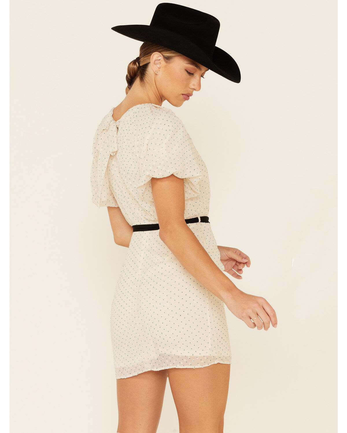 Image #4 - Sadie & Sage Women's Switch It Up Short Sleeve Mini Dress, Ivory, hi-res