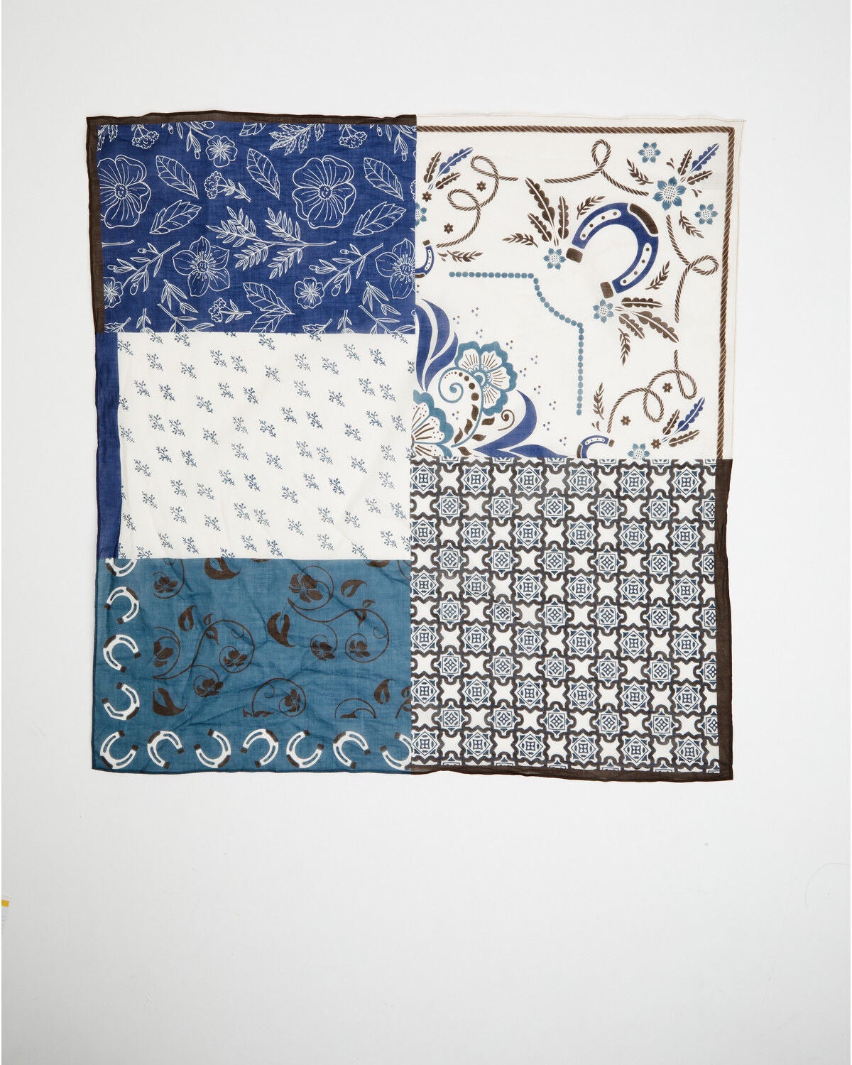 Shyanne Women's Penelope Patchwork Bandana, Blue, hi-res