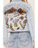 Cleo + Wolf Women's Light Wash Stretch Desert Scene Embroidered Cropped Denim Jacket, Light Wash, hi-res