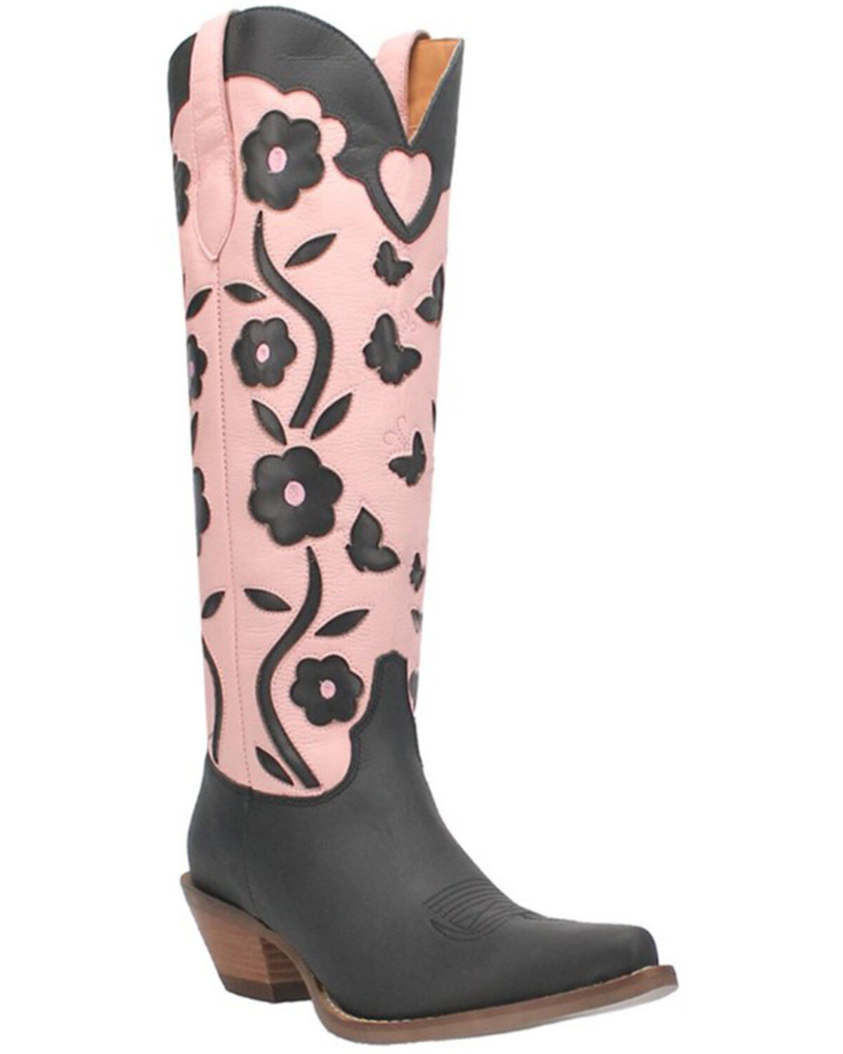 Image #1 - Dingo Women's Goodness Gracious Tall Western Boots - Snip Toe, Black, hi-res