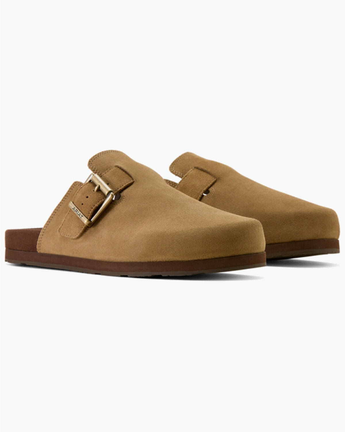 Image #1 - Ariat Men's Country Mule Suede Sandals, Brown, hi-res