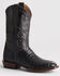 Image #1 - Lucchese Men's Exotic Caiman Skin Western Boots - Broad Square Toe, Navy, hi-res