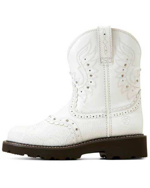 Image #2 - Ariat Women's Gembaby Snake Print Western Boots - Round Toe, White, hi-res