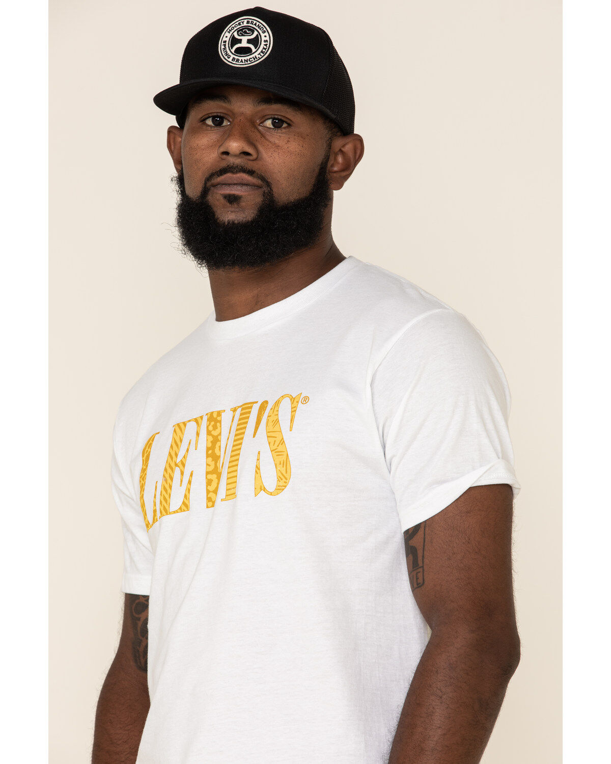 Image #4 - Levi's Men's White Trussard Logo Graphic T-Shirt, White, hi-res