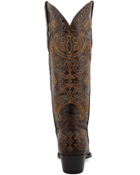 Image #5 - Black Star Women's Lockhart Embroidered Leather Western Boot - Snip Toe , Brown, hi-res