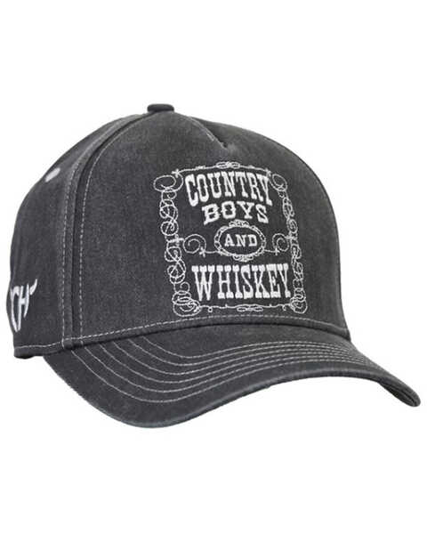 Cowgirl Hardware Women's Country Boys And Whiskey Ball Cap, Black, hi-res