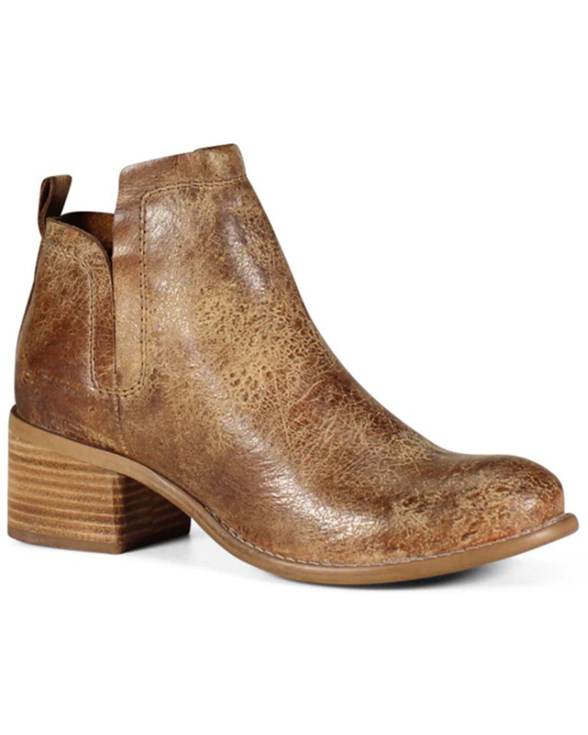 Diba True Women's Win Doe Booties - Round Toe, Tan, hi-res