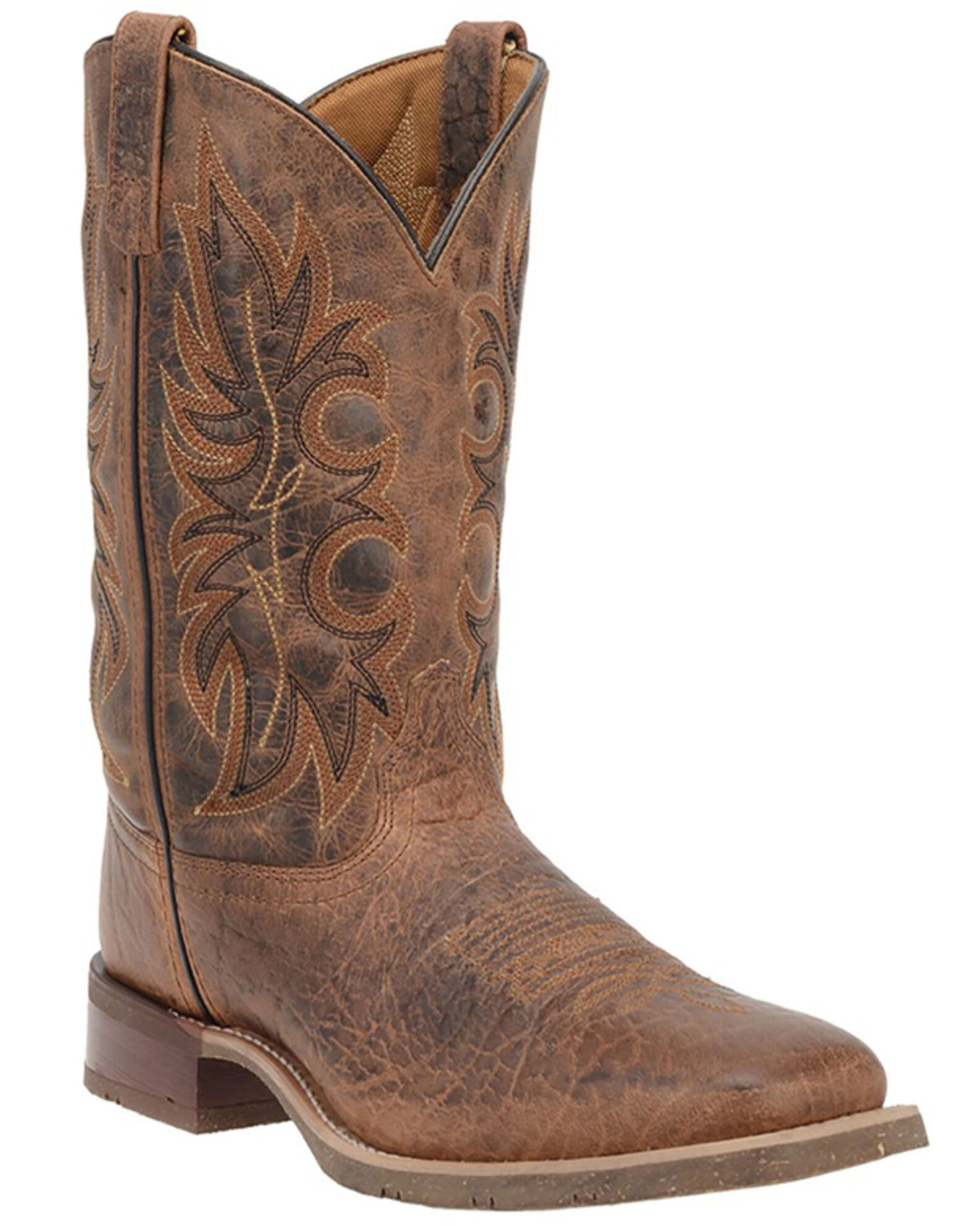 Image #1 - Laredo Men's Rustic Rancher Stockman Boots, Brown, hi-res
