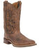 Laredo Men's Rustic Rancher Stockman Boots, Brown, hi-res