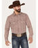 Cody James Men's Traverse Southwestern Print Snap Western Shirt , Red, hi-res