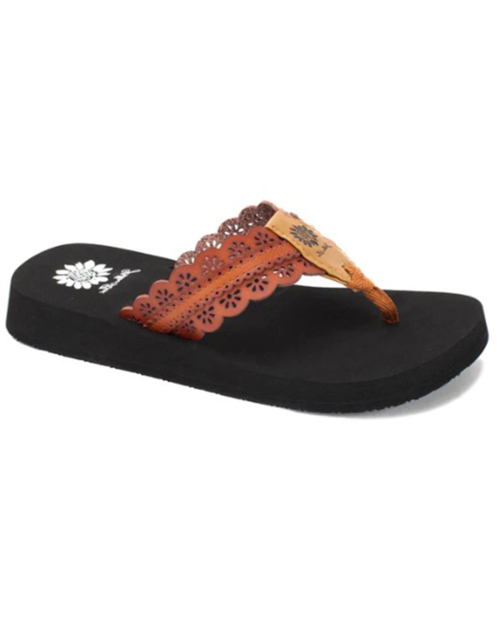 Orange yellow box flip cheap flops