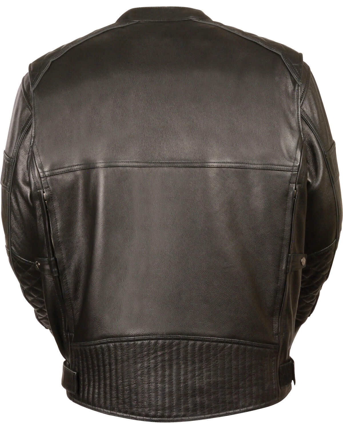 Image #3 - Milwaukee Leather Men's Quilted Pattern Scooter Jacket - Big 3X, Black, hi-res