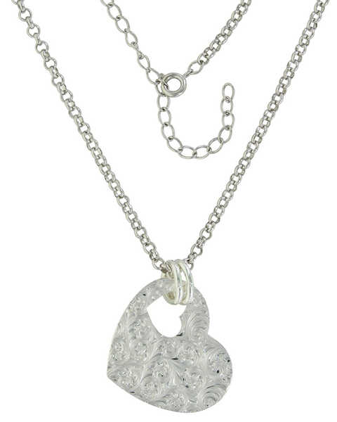 Image #2 - Montana Silversmiths Women's You Have My Heart Necklace, Silver, hi-res