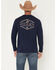 Image #1 - Hooey Men's Hooey Rocks Long Sleeve Graphic T-Shirt, Navy, hi-res