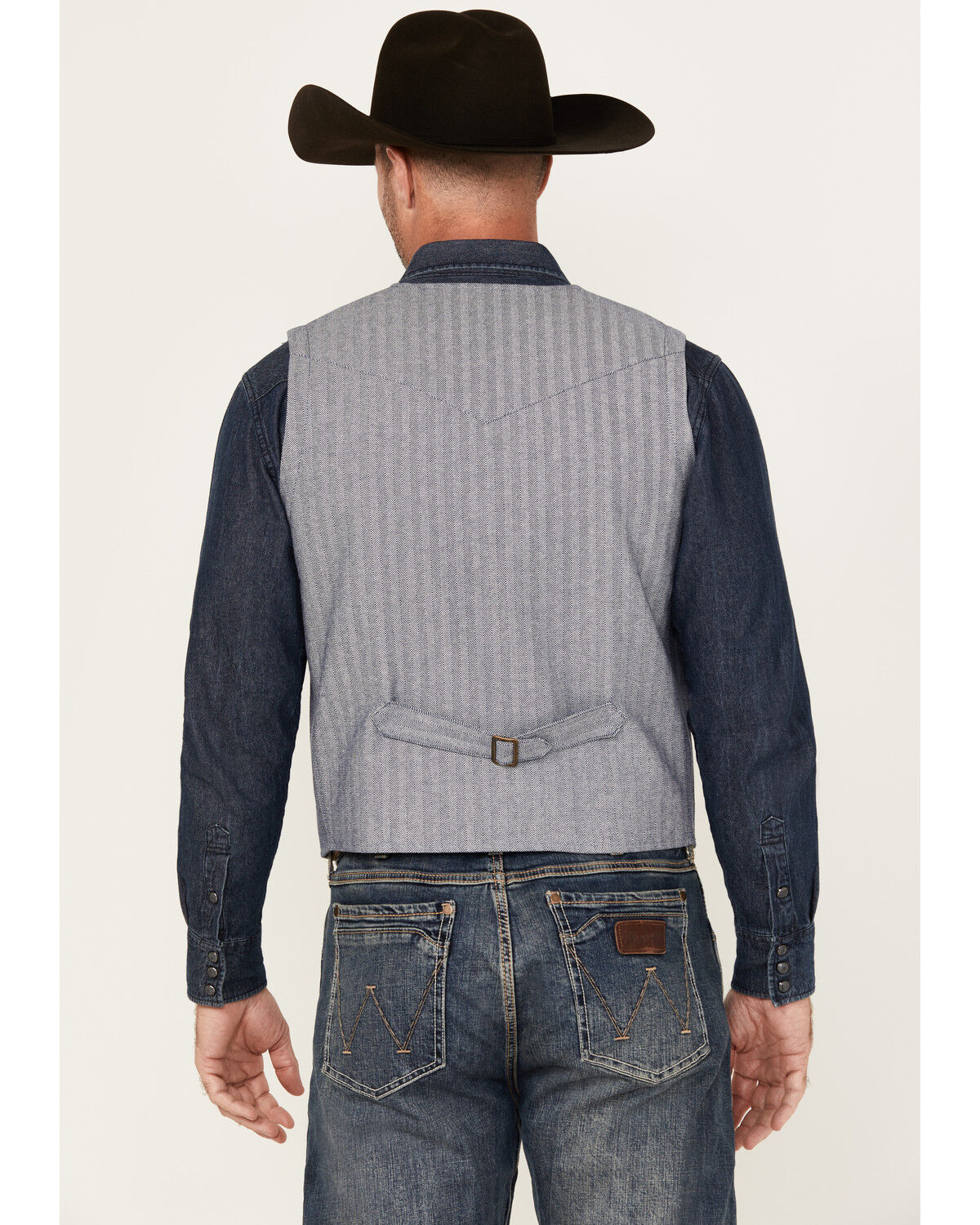 Image #4 - Cody James Men's St Louis Herringbone Vest, Dark Blue, hi-res