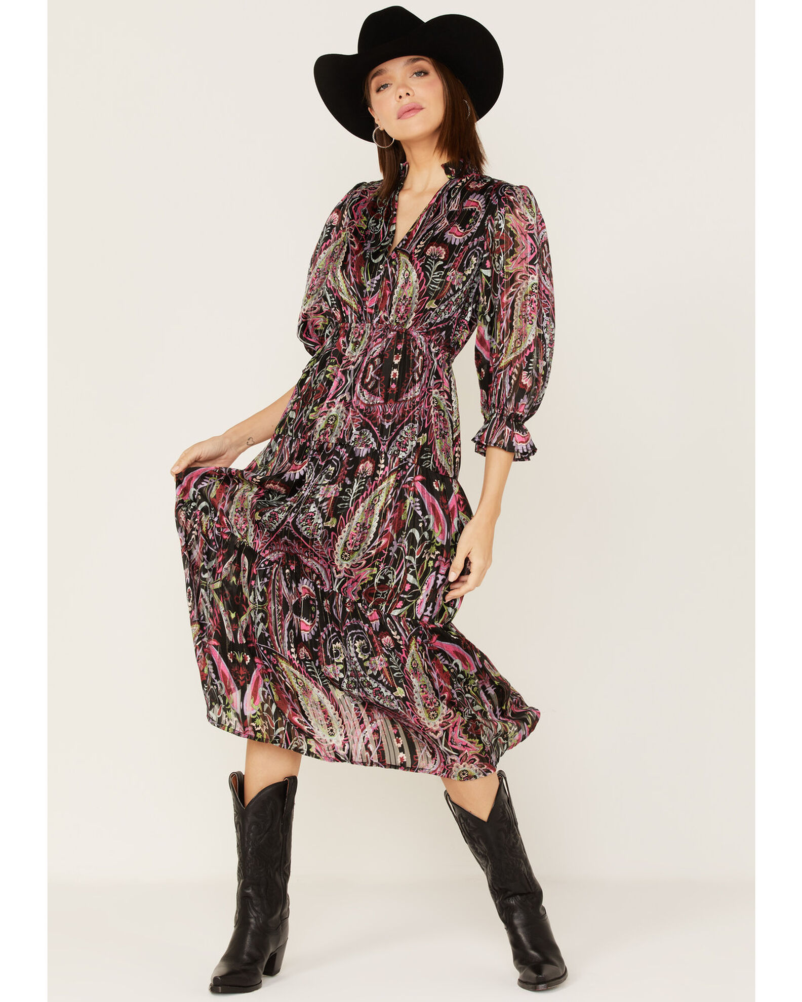 Zara paisley sale print dress